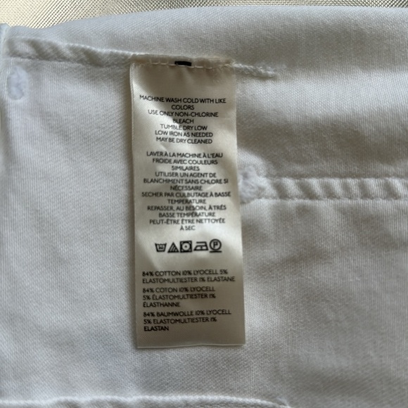 MAEVE by Anthropologie Colette Shorts Limoncello White w/ Lemon design Size 32 - Picture 6 of 10